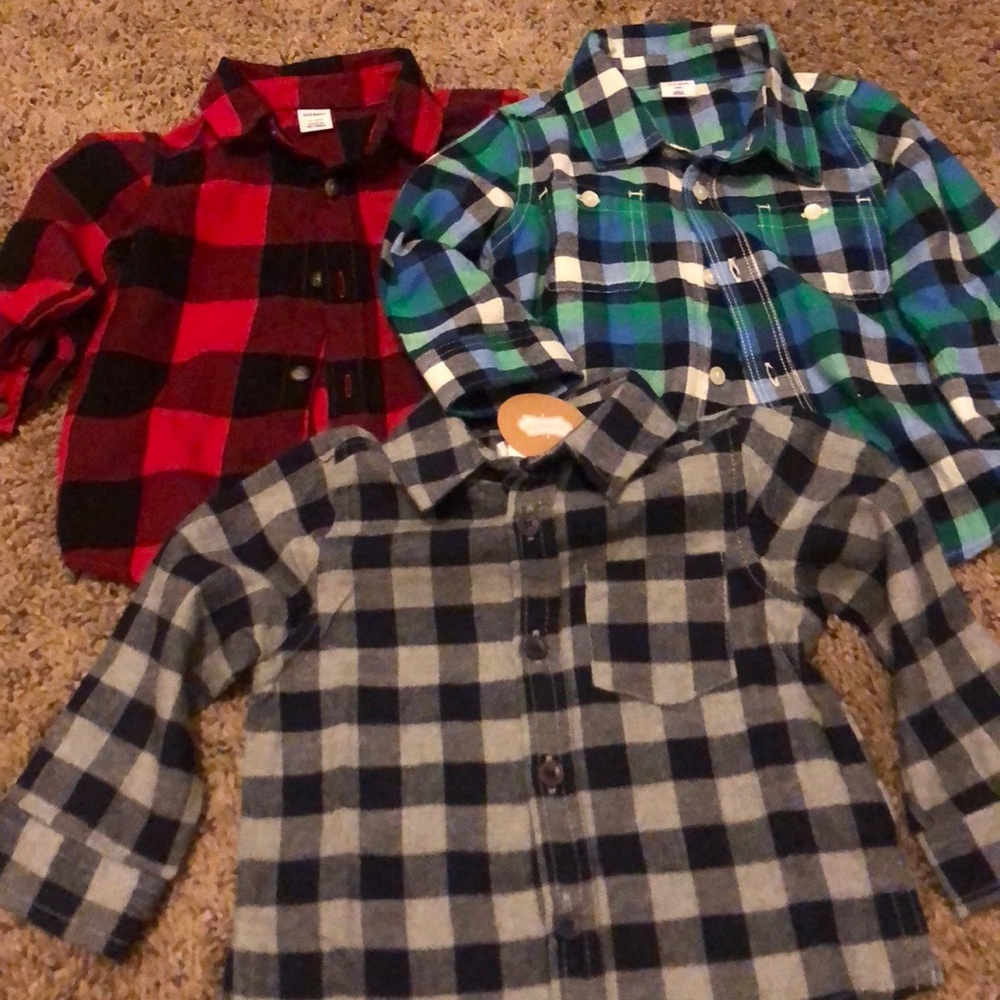 Boys 12-18 plaid shirts